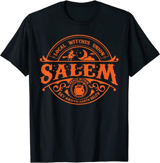 Salem Local Witches Union Sky Above Earth Est 1692 Halloween T-Shirt