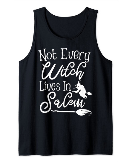 Mens Not Every Witch Lives in Salem Halloween Tank Top