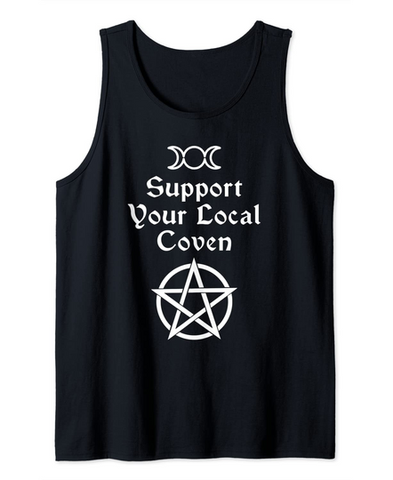 Halloween Witch Support Your Local Coven Tank Top