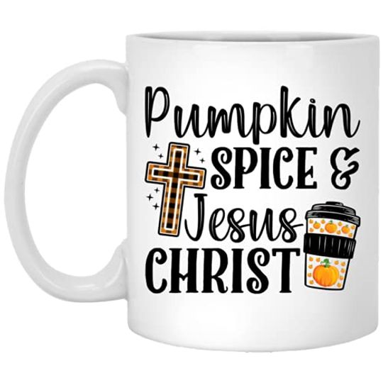 Pumpkin Spice And Jesus Christ Latte And The Cross Mug