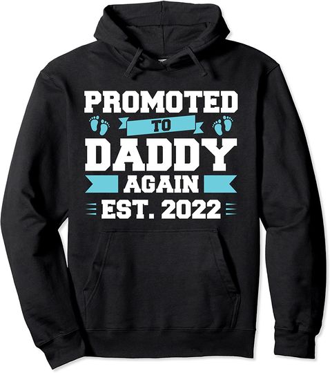 Promoted to Daddy again est.2022 Daddy 2022 Pullover Hoodie