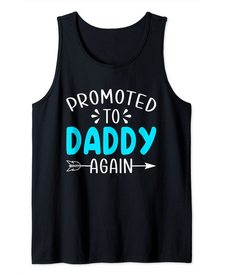 Vintage Promoted To Daddy Fathers Day For New Dad Grandpa Tank Top