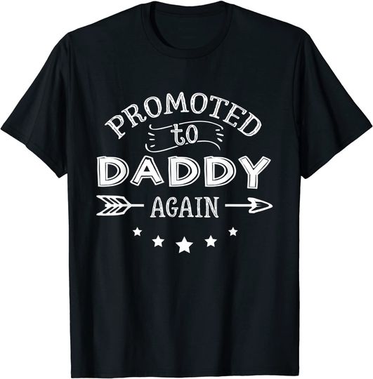 Vintage Promoted To Daddy Fathers Day New Dad Grandpa T-Shirt
