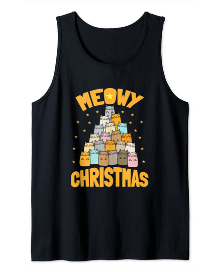 Meowy Christmas - Merry Xmas For Cat Lovers And Pet Owner Tank Top
