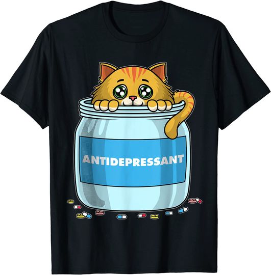 Funny Cat Antidepressant T-Shirt