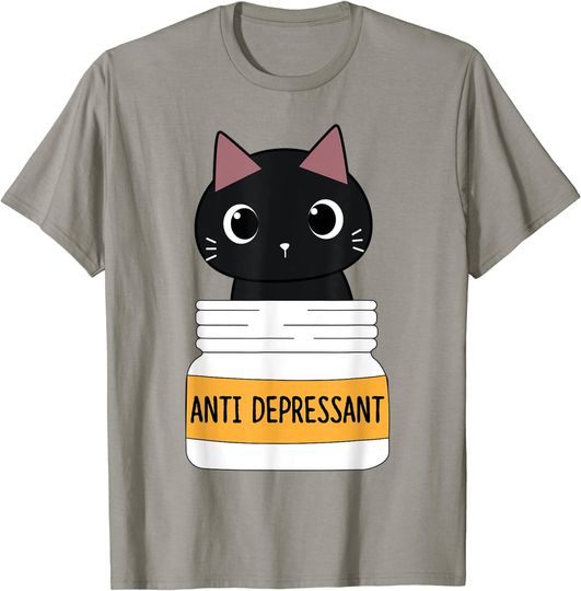 Anti Depressant Fur Cat Kitten Lover Loves Cat T-Shirt