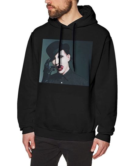 Marilyn Manson Casual Long Sleeve Pattern Pullover Fashion Hoodie