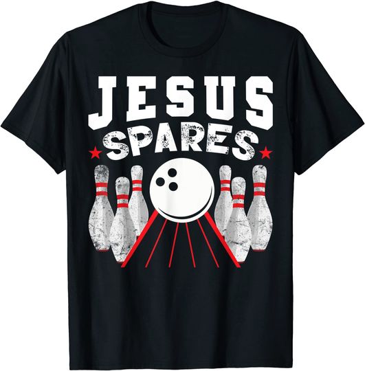 Jesus Spares Funny Christian Bowling T-Shirt
