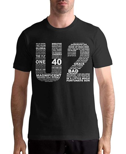 U2 Band T Shirt Men's Cotton T Shirt