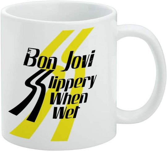 Bon Jovi Slippery When Wet Ceramic Coffee Mug