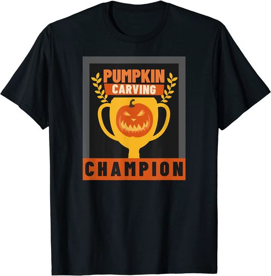 Pumpkin Carving Champion Jack O Lantern Halloween T-Shirt