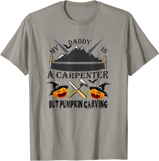 Daddy Carpenter Carving Pumpkin Costume Halloween Decorative T-Shirt