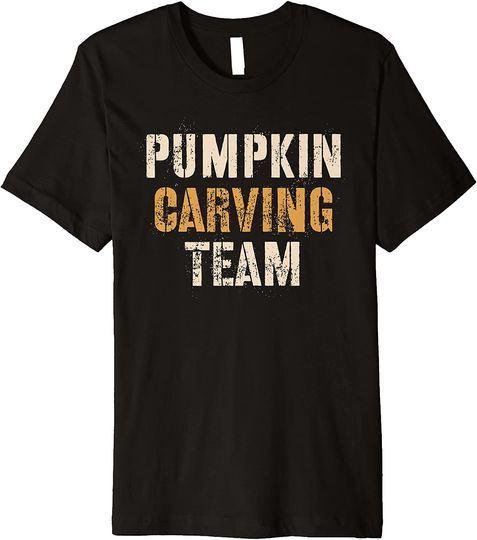 Pumpkin Carving Team Halloween Carve Farmer Carver Premium T-Shirt
