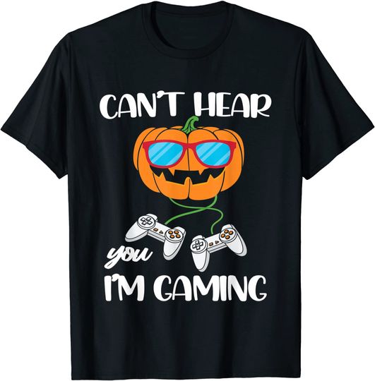 Halloween Gamer Scary Pumpkin Controller T-Shirt