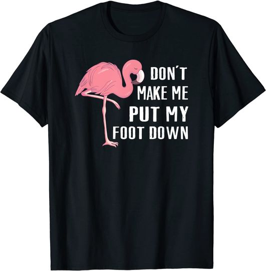 Don't Make Me put my foot down, funny Flamingo for family T-Shirt