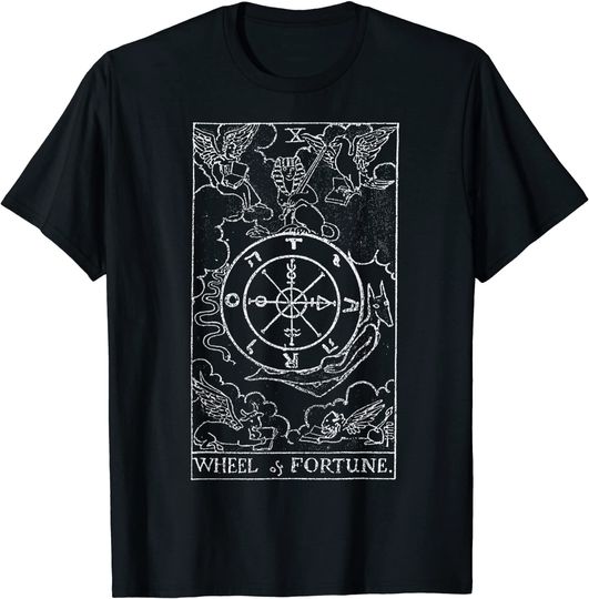 Fortune The Wheel Tarot Card Vintage T-Shirt