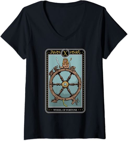 Wheel Of Fortune Tarot Card Tee For Unisex Witch And Occults T-shirt