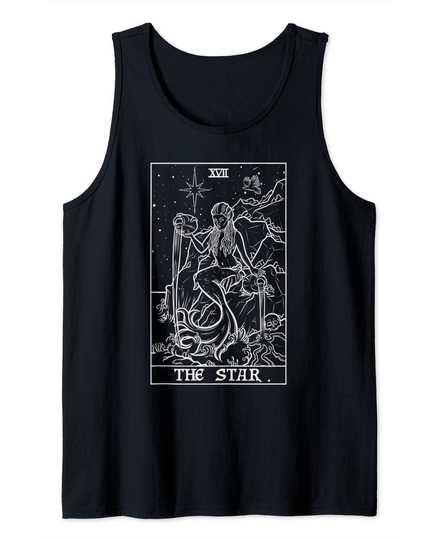 The Star Tarot Card Halloween Horror Mermaid Gothic Witch Tank Top