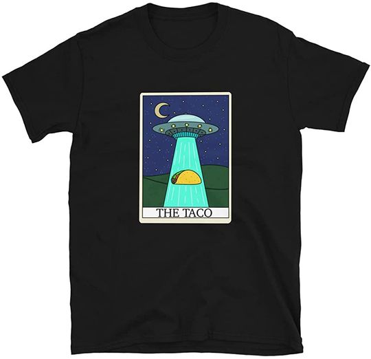 Taco Alien UFO Tarot Card T-Shirt