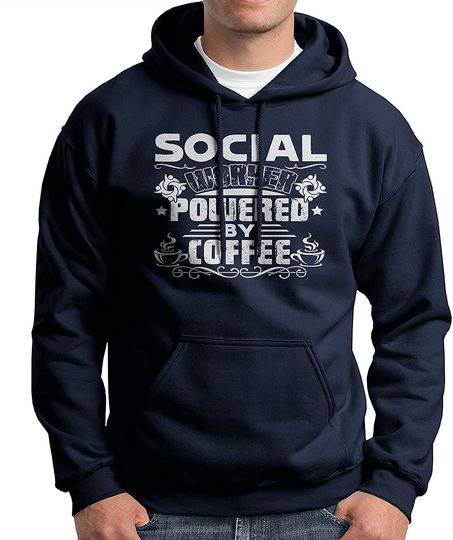 Social Worker Powered By Coffee Hoodie