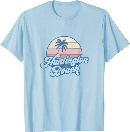 Huntington Beach California CA Vintage 70s Surfer T-Shirt