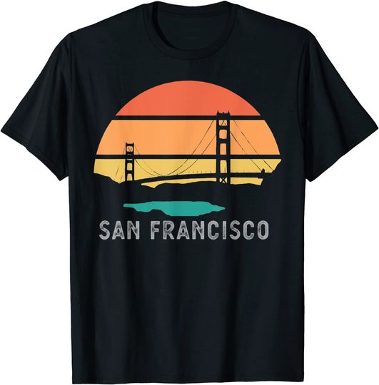 San Francisco Golden Gate Vintage Golden Gate Bridge, San Francisco USA T-Shirt