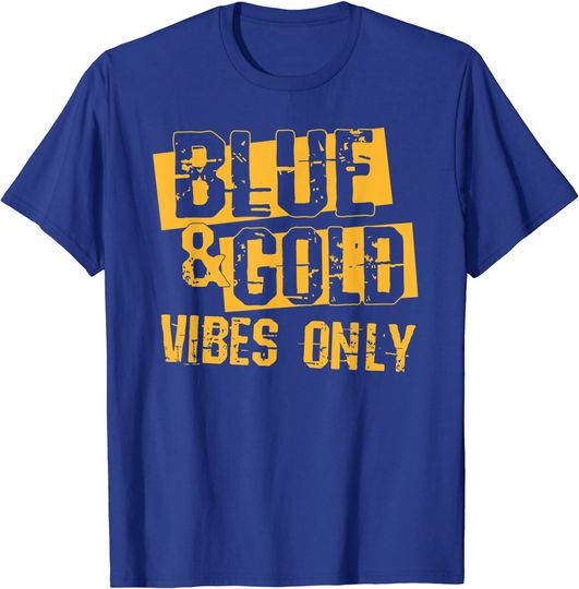 Blue and Gold Game Day Group Shirt for High School Football T-Shirt