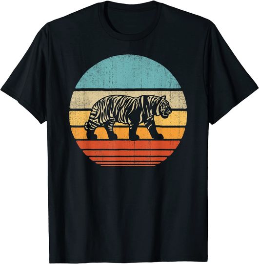 Tiger Retro Vintage 60s 70s Sunset Mammal Animal T-Shirt