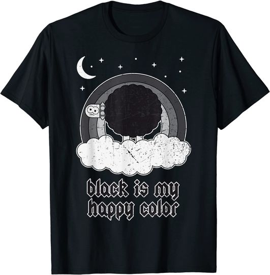 Sad Black Sheep E-Girl EMO Nu Pastel Goth Aesthetic T-Shirt