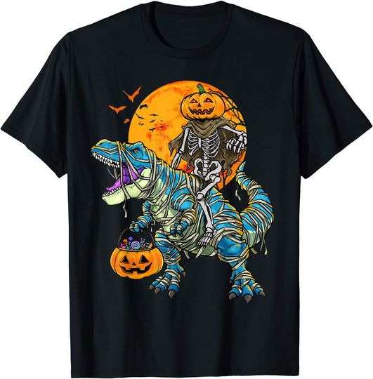T-Rex Skeleton Halloween T-Shirt