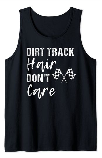 Dirt Track Race Hair Racing Mom Tank Top