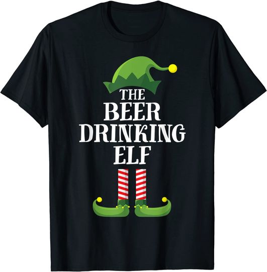 Beach Bum Elf Matching Family Group Christmas Party Pajama T-Shirt