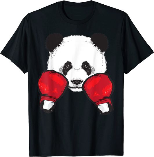 Panda Boxing Cool Animal Gloves Boxer T-Shirt
