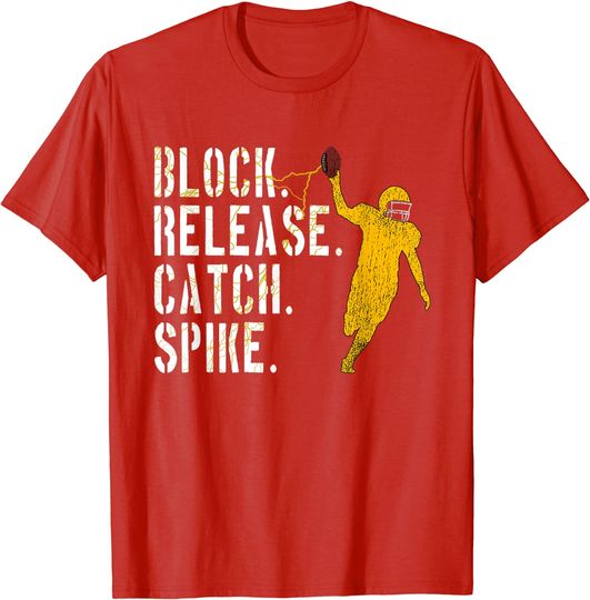 Block Release Catch Spike Shirt National Tight End Day 2021 T-Shirt
