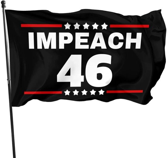 Impeach Biden 46 Make America America Again Decorative Flags