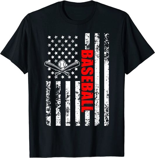 US American Flag Baseball T-Shirt