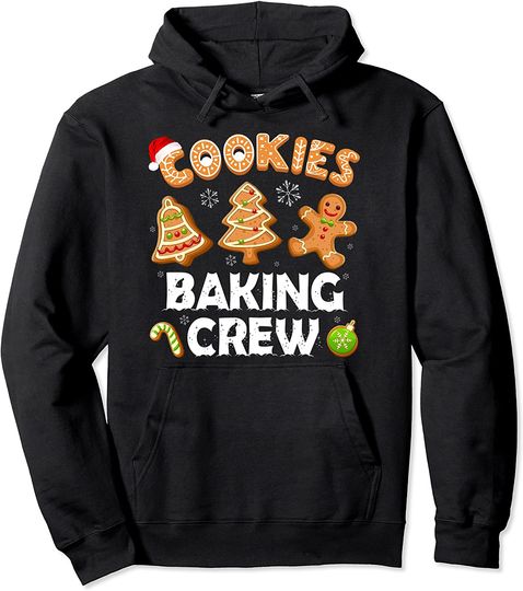 Gingerbread Team Cookie Baking Crew Christmas Santa Family Pullover Hoodie