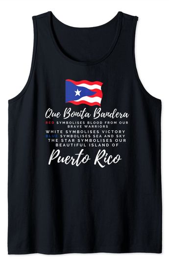 Bandera Puerto Rico Boricua Pride Puerto Rican Unidos Tank Top