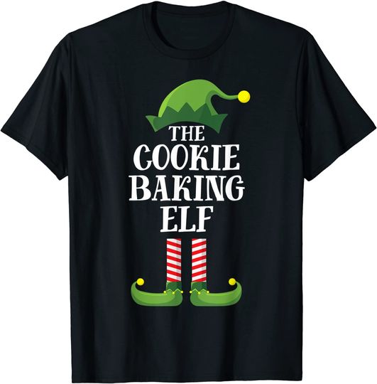 Cookie Baking Elf Matching Family Group Christmas Party PJ T-Shirt
