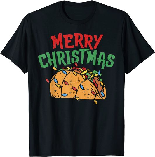 Merry Christmas Taco Shirt Mexican Lover Foodie GIft T-Shirt
