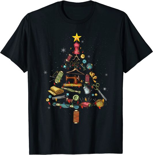Merry Christmas Sewing Yarn Quilting Christmas T-Shirt