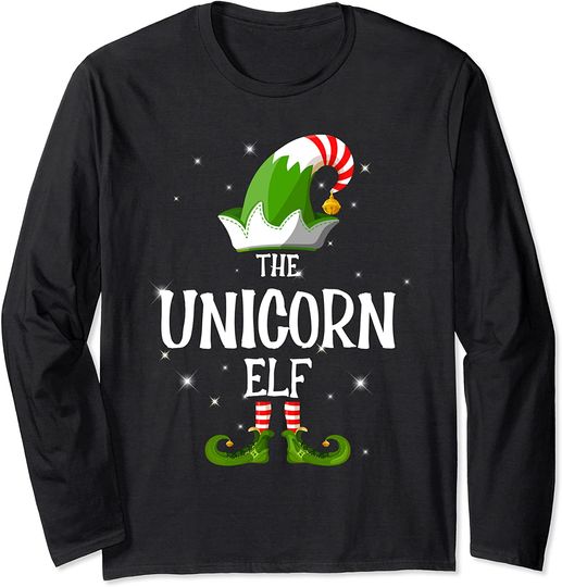 The Unicorn Elf Family Matching Group Christmas Long Sleeve