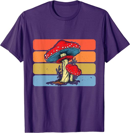 Retro Toadstool Vintage Mushroom Collector Gift Idea T-Shirt