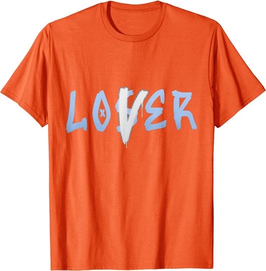 Lover Loser Graphic Match Blue Sneaker University T-Shirt