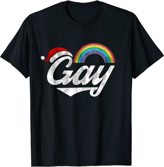 Gay Santa Rainbow LGBT-Q Pride X-Mas Holiday Christmas Gifts T-Shirt