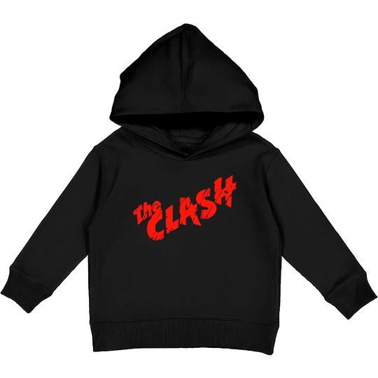 The Clash Scratched Red Logo Kids Pullover Hoodie