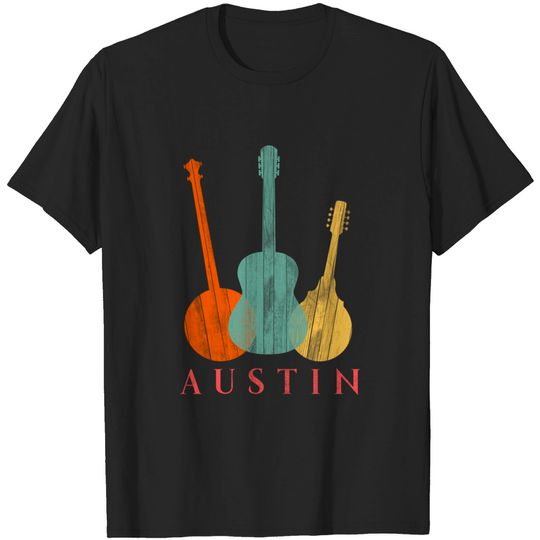 Austin Texas Distressed Music T Shirt