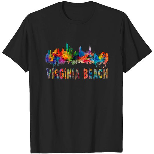 Virginia Beach Retro Watercolor T-Shirt