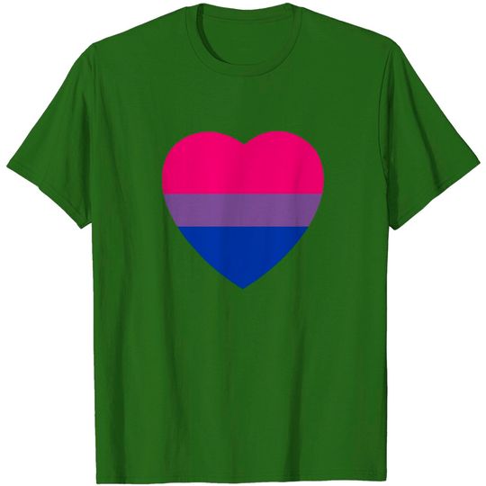 Bisexual Flag - Pocket Heart - Bisexual Pride T-Shirt