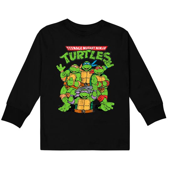 Teenage Mutant Ninja Turtles Classic Retro Logo Kids Long Sleeve T-Shirt